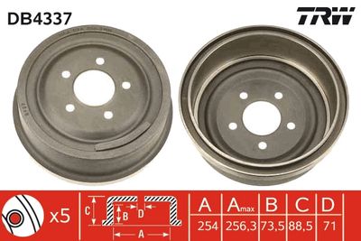 Brake Drum TRW DB4337