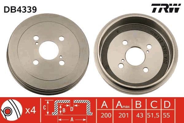 TRW DB4339 Brake Drum
