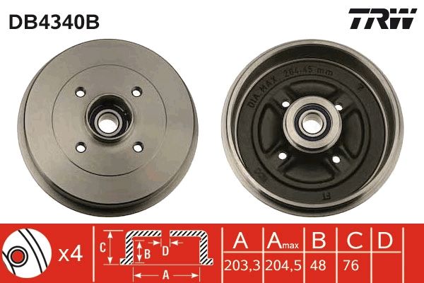 TRW DB4340B Brake Drum