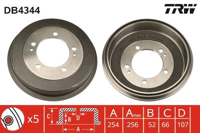 Brake Drum TRW DB4344