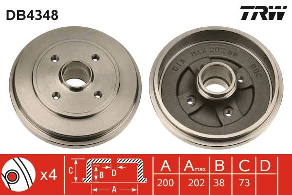 TRW DB4348 Brake Drum
