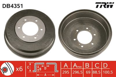 Brake Drum TRW DB4351