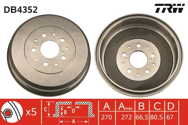 TRW DB4352 Brake Drum