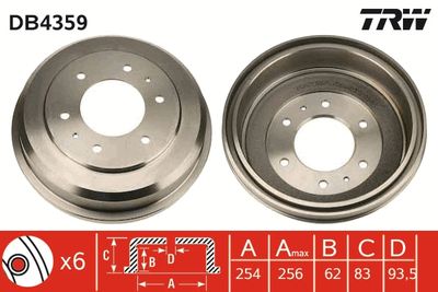 Brake Drum TRW DB4359