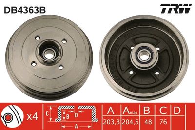 Brake Drum TRW DB4363B