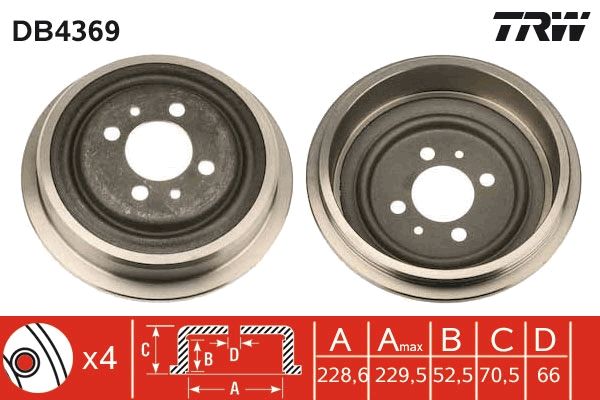 TRW DB4369 Brake Drum