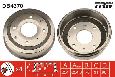 Brake Drum TRW DB4370