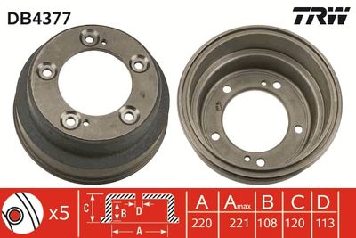 Brake Drum TRW DB4377