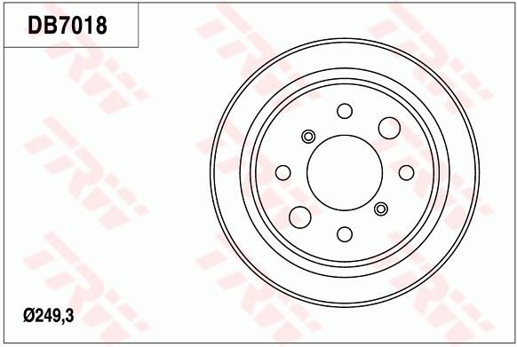TRW DB7018 Brake Drum