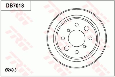 Brake Drum TRW DB7018