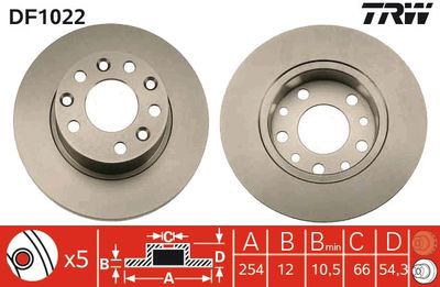 Brake Disc TRW DF1022