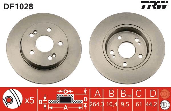 TRW DF1028 Brake Disc