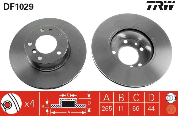 TRW DF1029 Brake Disc