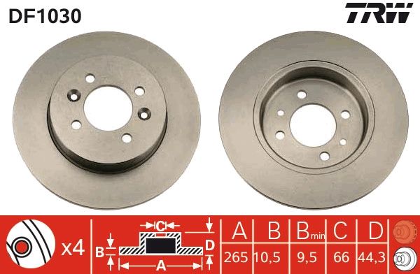 TRW DF1030 Brake Disc