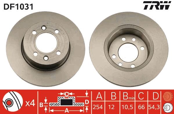 TRW DF1031 Brake Disc