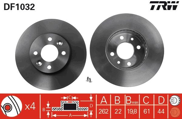 TRW DF1032 Brake Disc