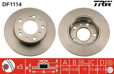 Brake Disc TRW DF1114