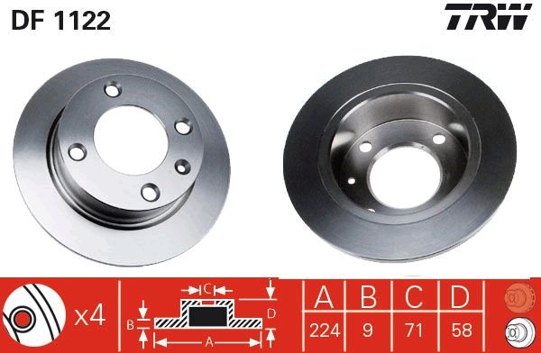 TRW DF1122 Brake Disc