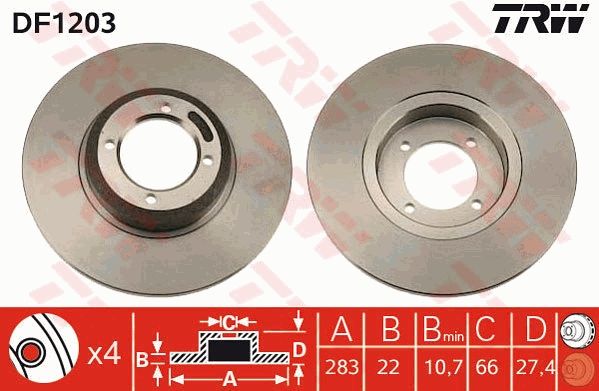 TRW DF1203 Brake Disc