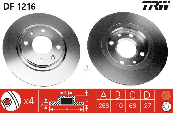 TRW DF1216 Brake Disc