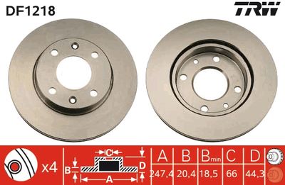Brake Disc TRW DF1218
