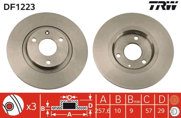 TRW DF1223 Brake Disc