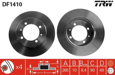 Brake Disc TRW DF1410