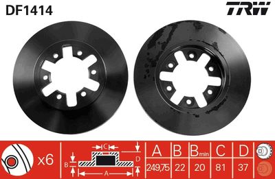 Brake Disc TRW DF1414