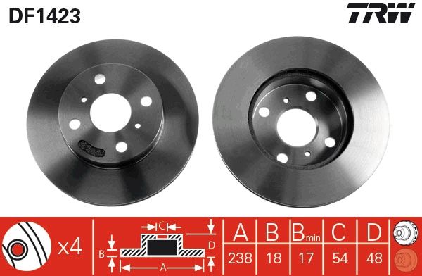 TRW DF1423 Brake Disc
