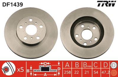 Brake Disc TRW DF1439