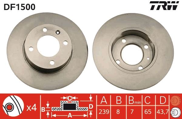 TRW DF1500 Brake Disc