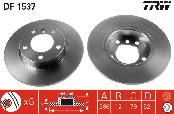 TRW DF1537 Brake Disc