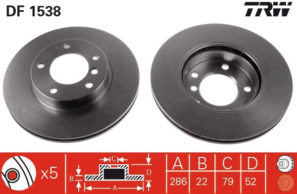 TRW DF1538 Brake Disc