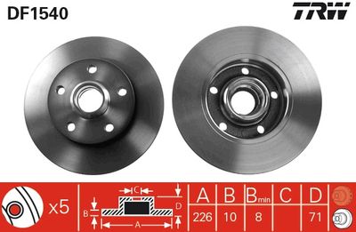 Brake Disc TRW DF1540