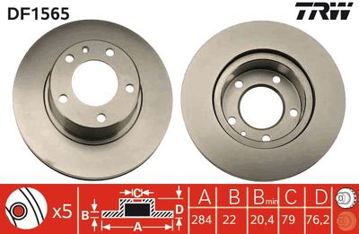 Brake Disc TRW DF1565