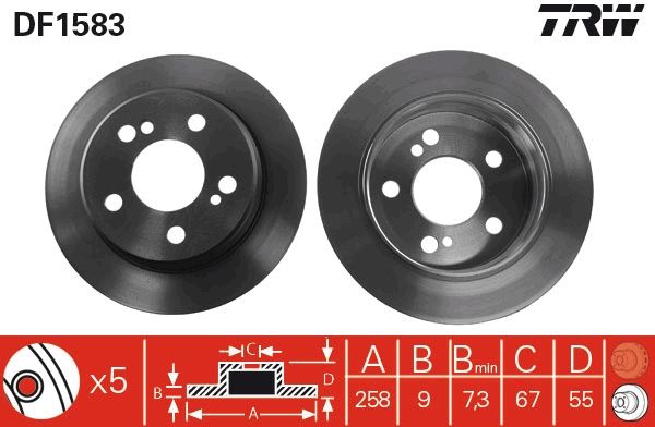TRW DF1583 Brake Disc