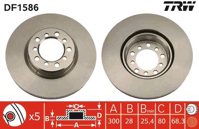 Brake Disc TRW DF1586