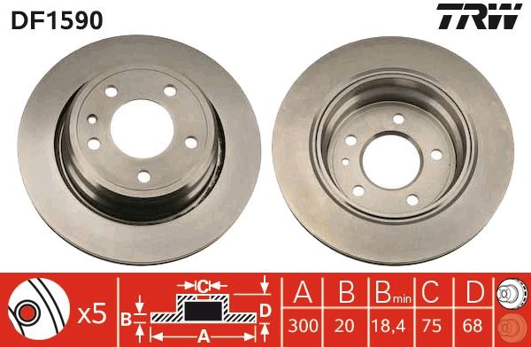 TRW DF1590 Brake Disc