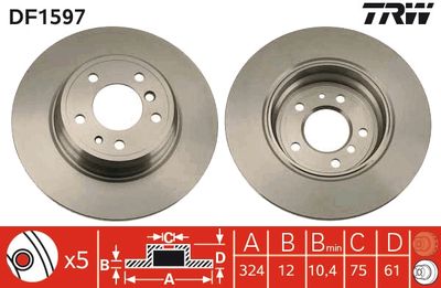 Brake Disc TRW DF1597