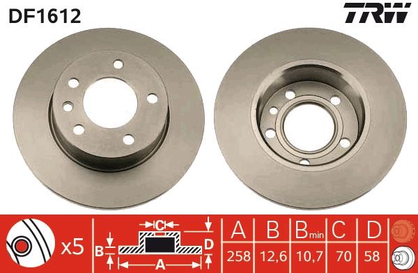 TRW DF1612 Brake Disc
