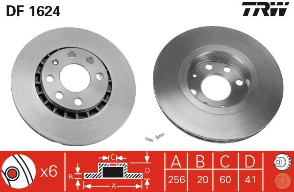 TRW DF1624 Brake Disc