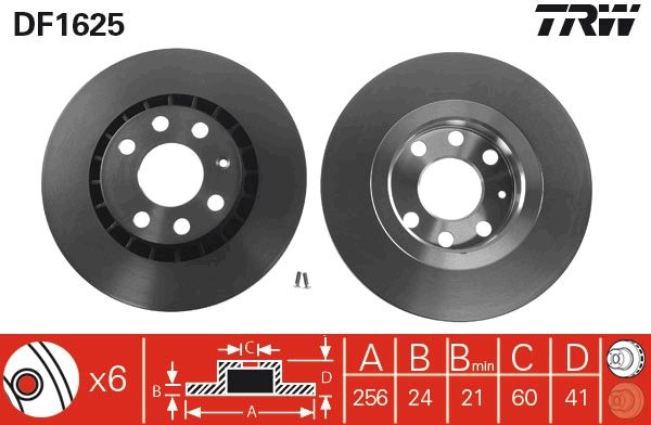 TRW DF1625 Brake Disc