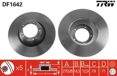 Brake Disc TRW DF1642
