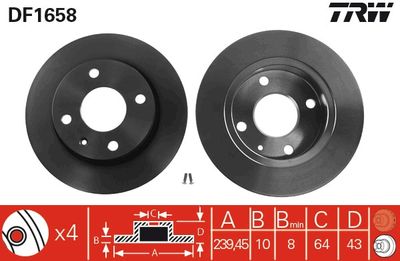 Brake Disc TRW DF1658