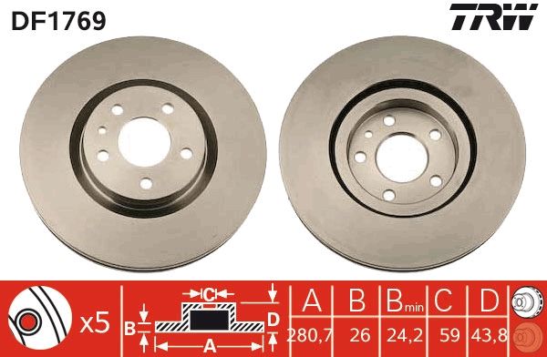 TRW DF1769 Brake Disc