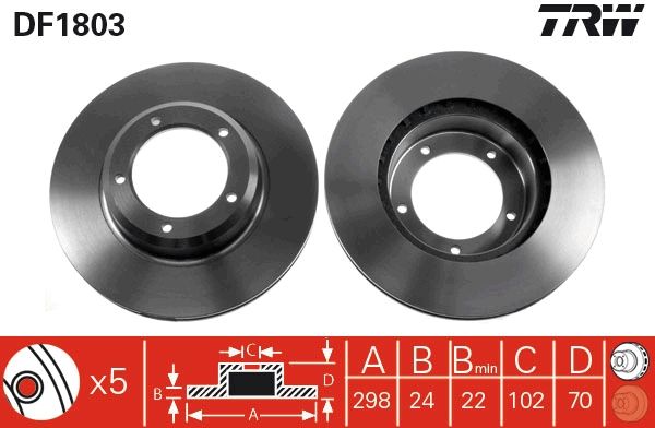 TRW DF1803 Brake Disc