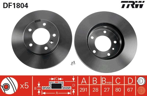 TRW DF1804 Brake Disc