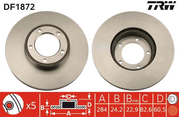 TRW DF1872 Brake Disc