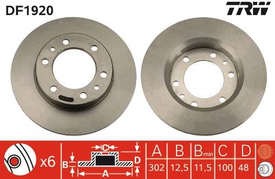 Brake Disc TRW DF1920