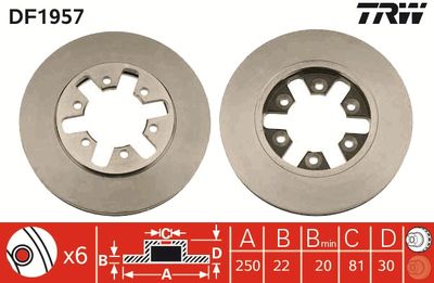 Brake Disc TRW DF1957